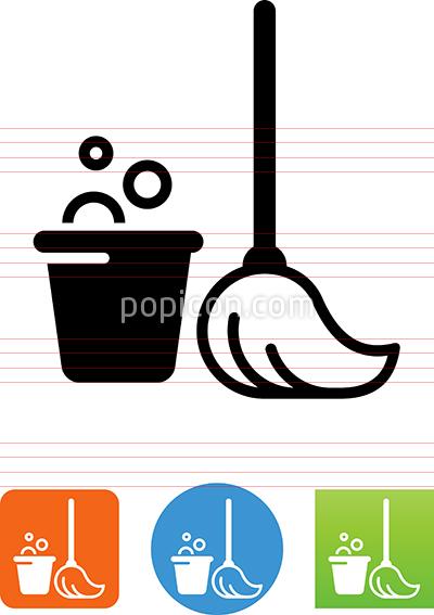 400x567 Vector Mop And Bucket Icon
