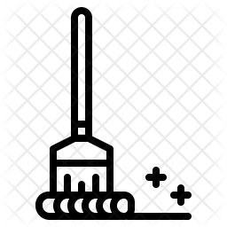 256x256 Cleaning Mop Icon Of Line Style