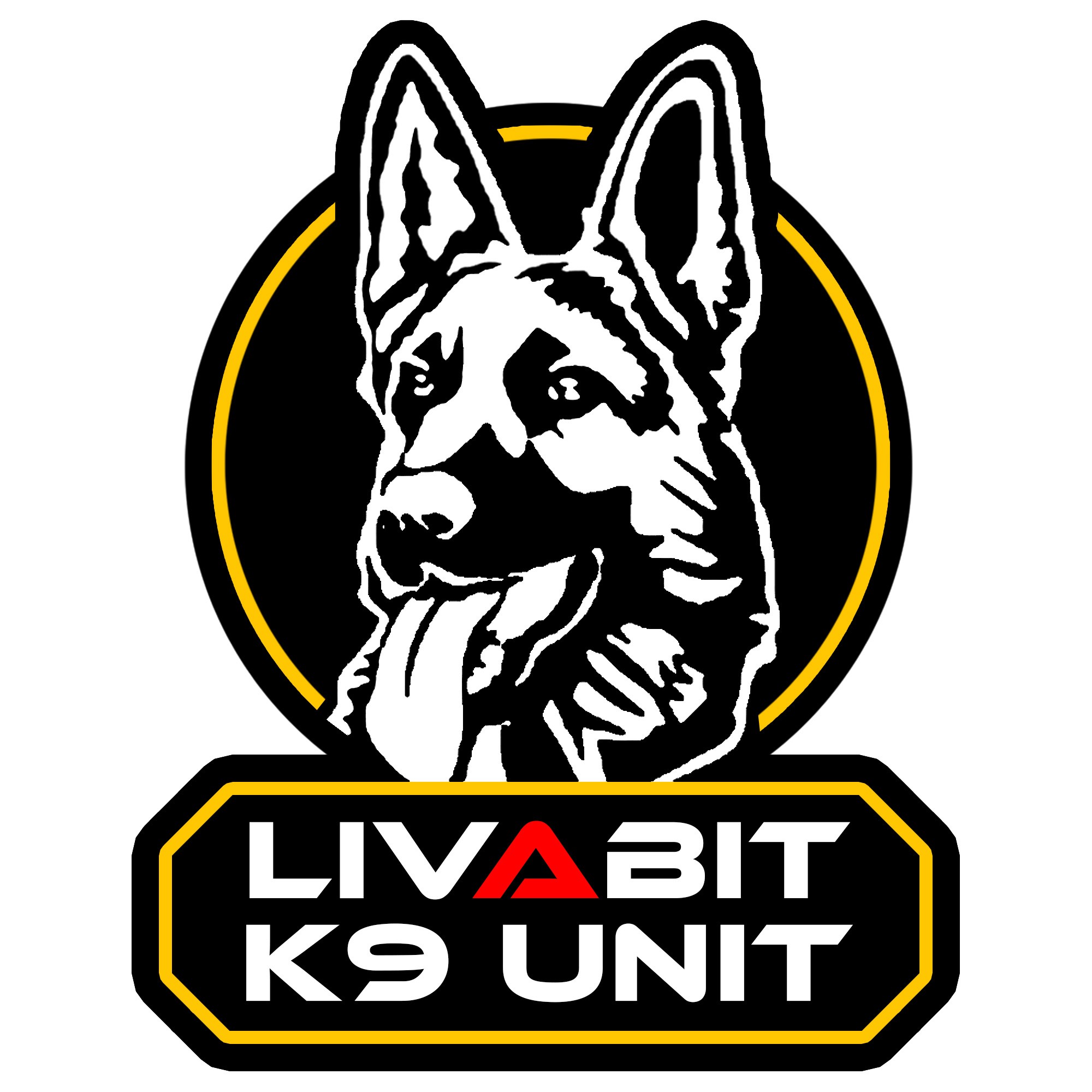 2000x2000 Livebit Unit Dog Icon Pvc Morale Patch Tactical Badge Hook