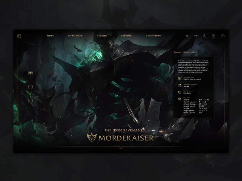 800x600 League Of Legends Website Concept Design