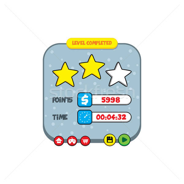 600x600 Color Game Asset Menu Icon Button Vector Vector Illustration