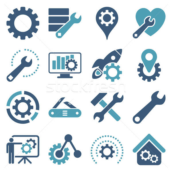 600x600 Options And Service Tools Icon Set Vector Illustration Victor