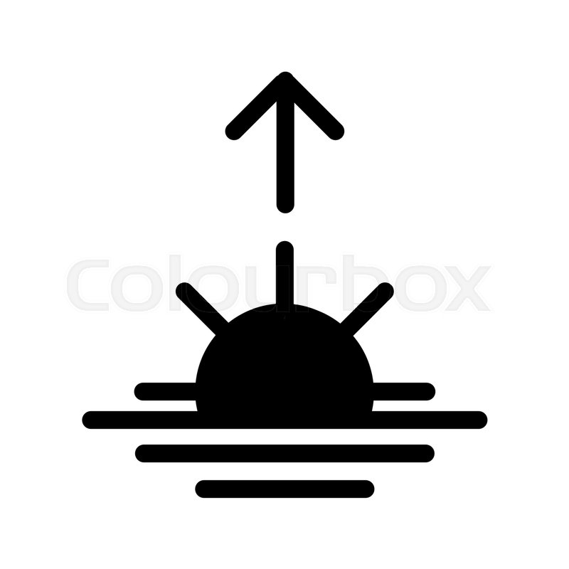 800x800 Sunrise Vector Icon Black And White Stock Vector Colourbox