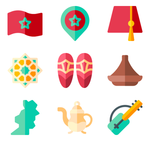 600x564 Morocco Flag Icons