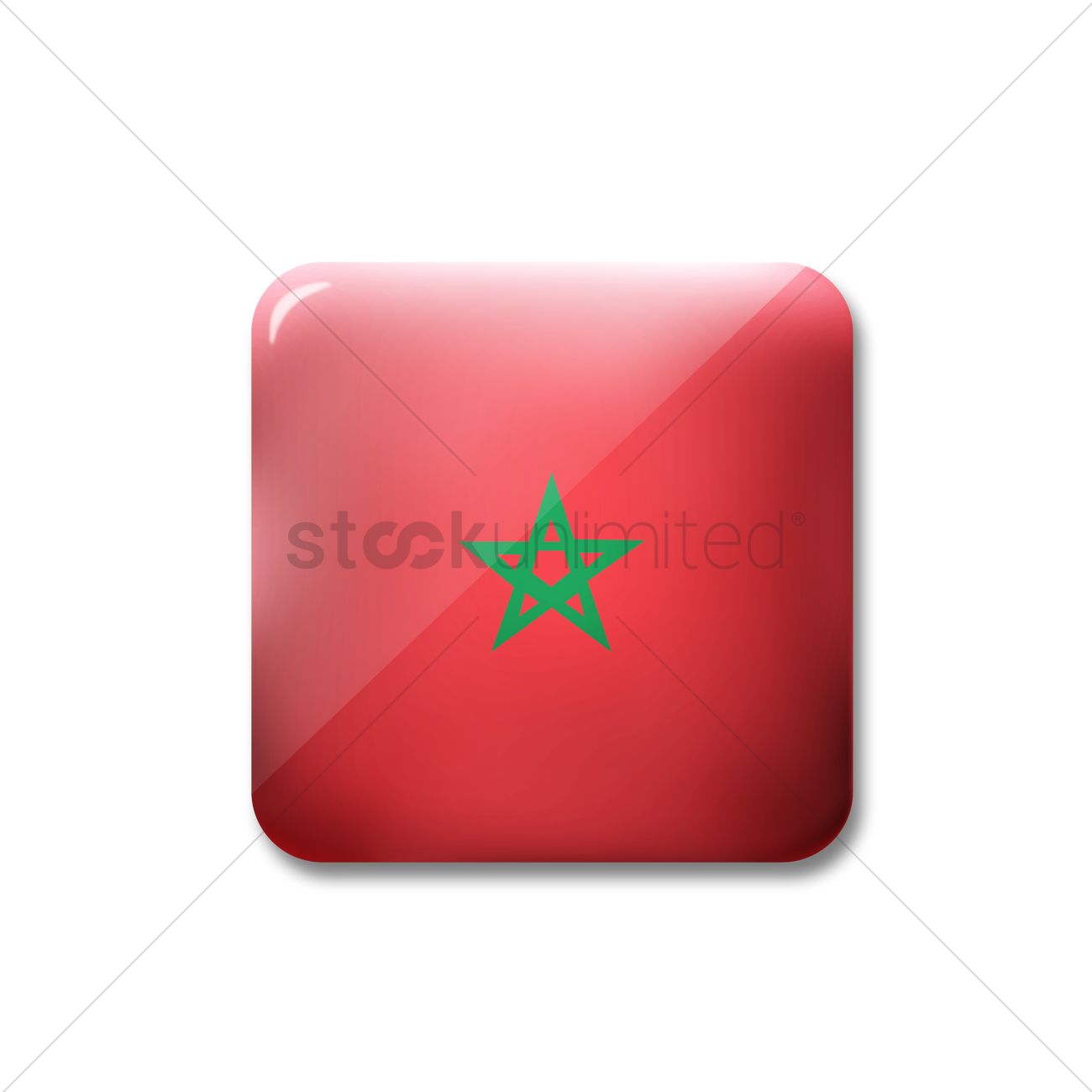 1300x1300 Morocco Flag Icon Stock Photo