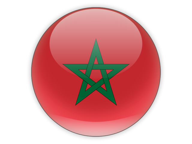 640x480 Round Icon Illustration Of Flag Of Morocco