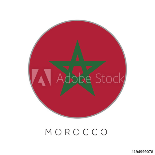 500x500 Morocco Flag Round Circle Vector Icon