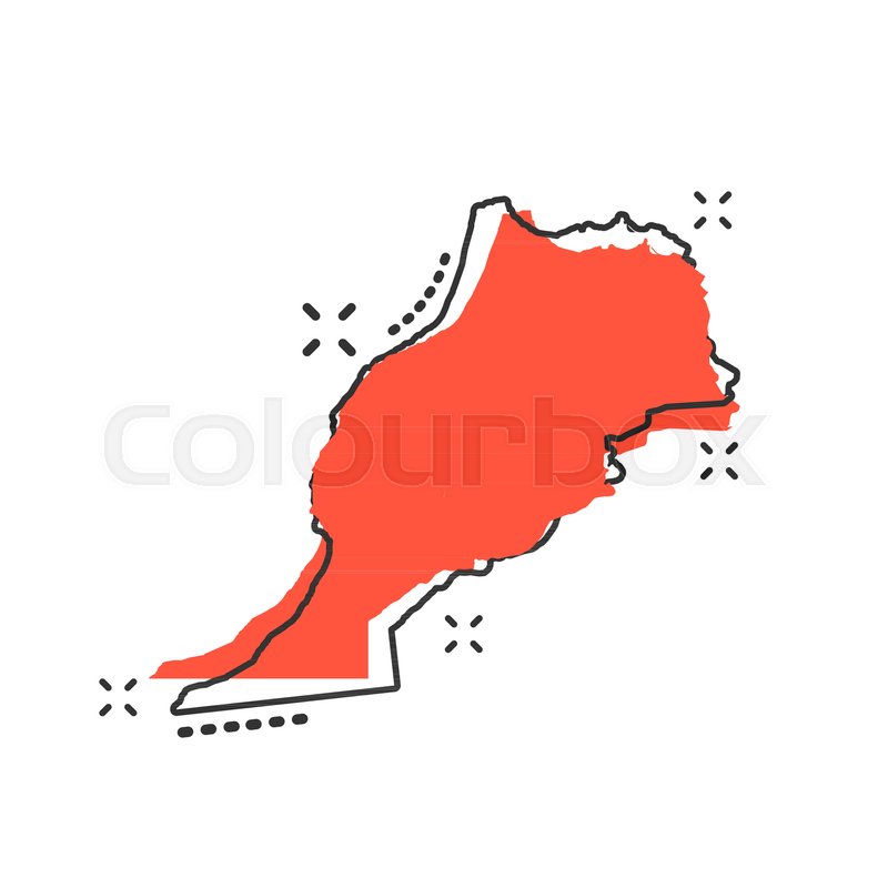 800x800 Vector Cartoon Morocco Map Icon In Stock Vector Colourbox