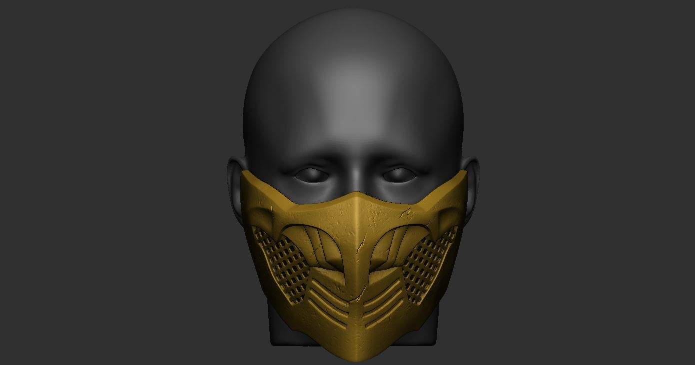Mortal Kombat X Scorpion Mask Print Ready Model 1391x731 Mortal Kombat X Scorpion Mask Print Ready Model