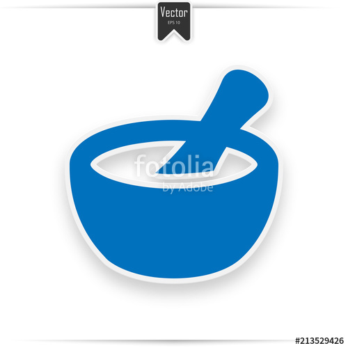 500x500 Mortar And Pestle Icon Blue Icon Design Stock Image And Royalty