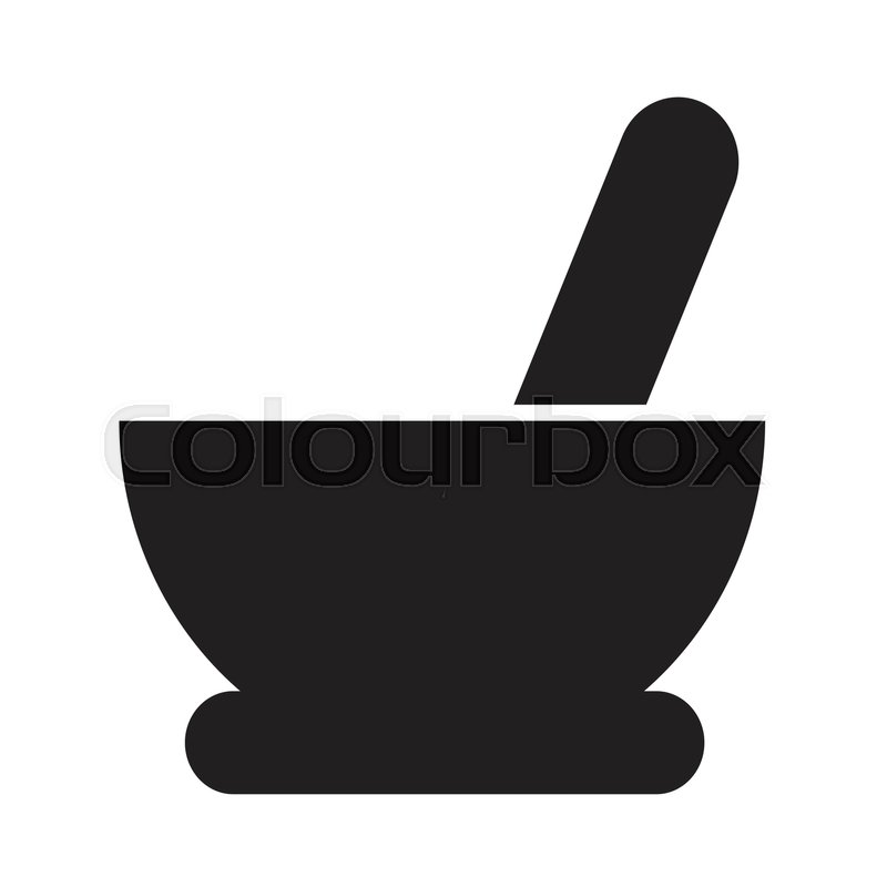 800x800 Mortar Pestle Icon Illustration Design Stock Vector Colourbox