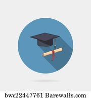 180x195 Mortarboard Icon Posters And Art Prints Barewalls