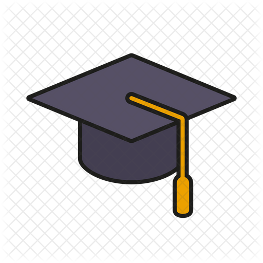 512x512 Mortarboard Icon Of Colored Outline Style