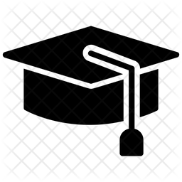 256x256 Mortarboard Icon Of Glyph Style