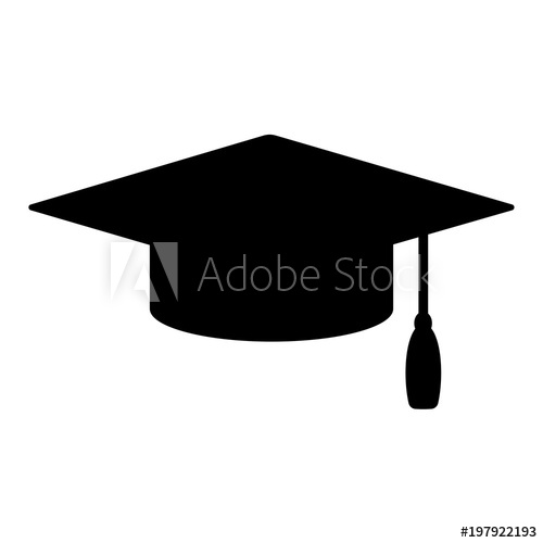 500x500 Academic Cap Or Mortarboard Icon Graduate Cap With Tassel Vector