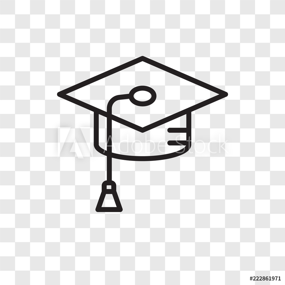 1000x1000 Photo Art Print Mortarboard Vector Icon Isolated On Transparent