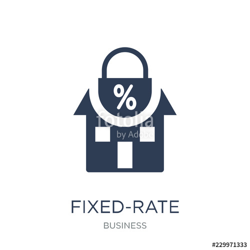 500x500 Fixed Rate Mortgage Icon Trendy Flat Vector Fixed Rate Mortgage