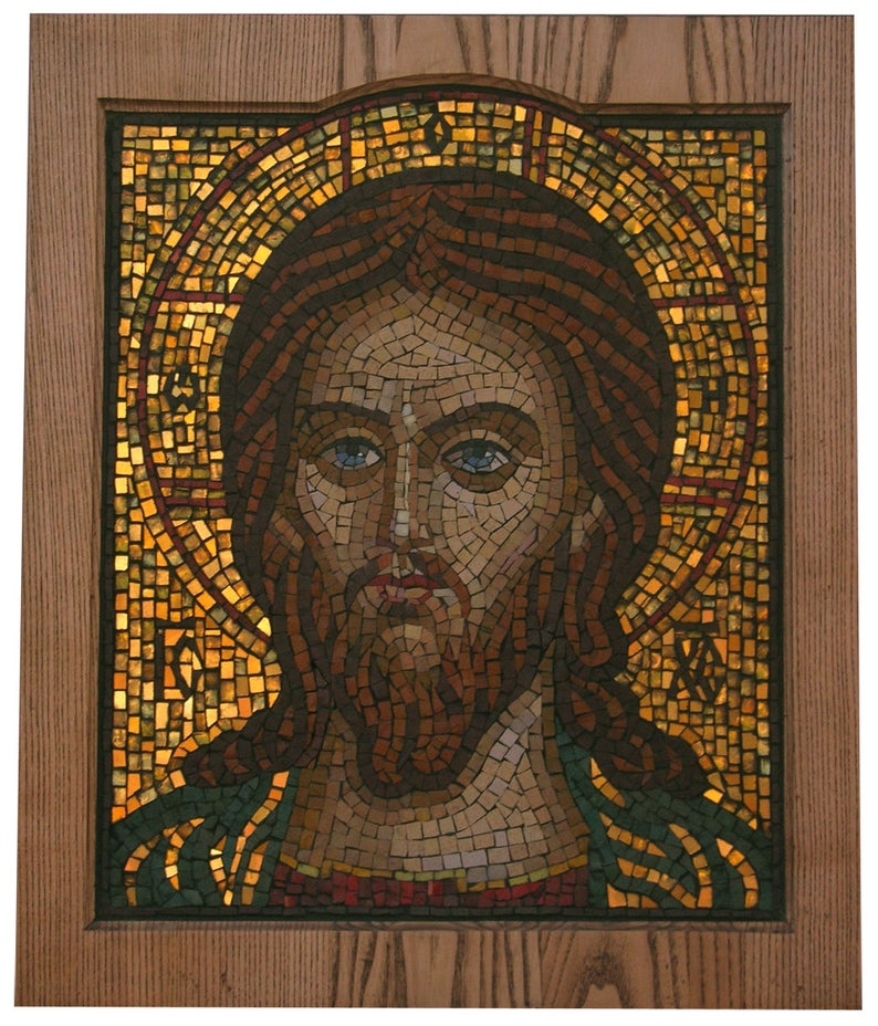794x928 Jesus Christ Orthodox Mosaic Icon Byzantine Art X Etsy