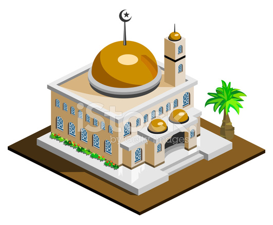 531x439 Mosque Icon Isometric Stock Vector