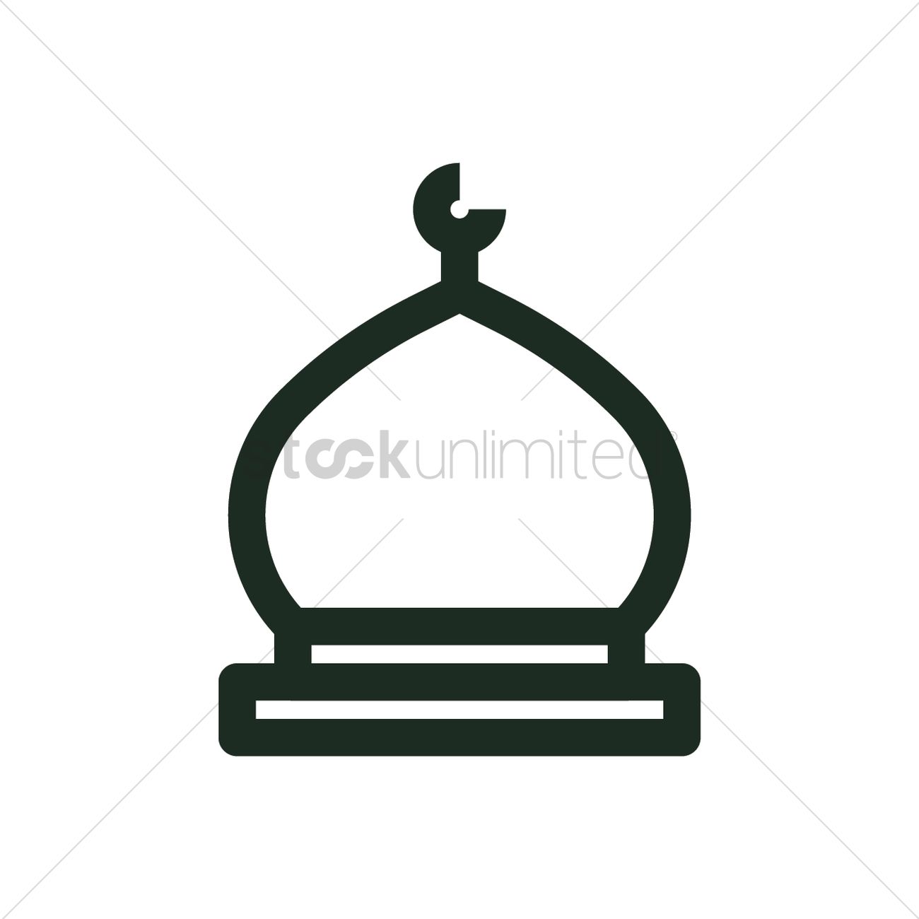 1300x1300 Mosque Icon Vector Image
