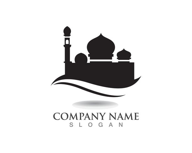 613x490 Mosque Icon Vector Illustration Design Template