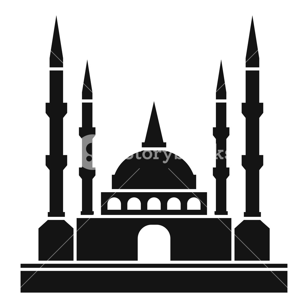 1000x1000 Mosque Icon Simple Illustration Of Mosque Icon For Web Royalty