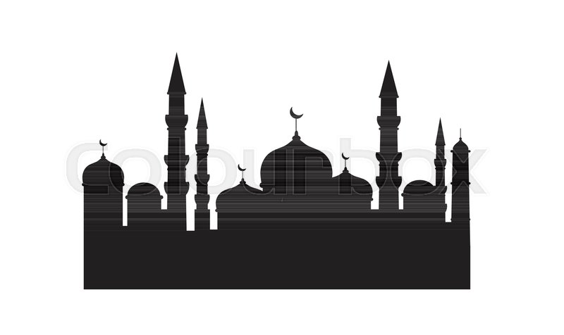 800x476 Vector Mosque Icon Isolated On White Stock Vector Colourbox