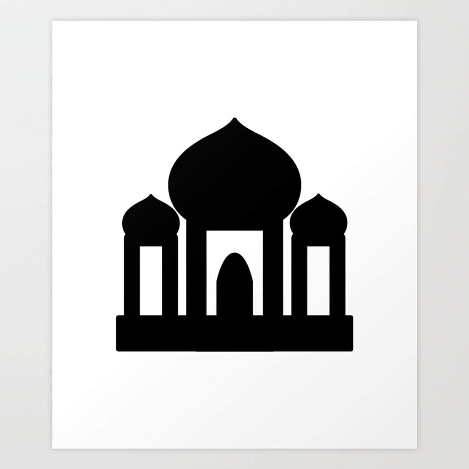 1500x1500 Mosque Icon Art Print