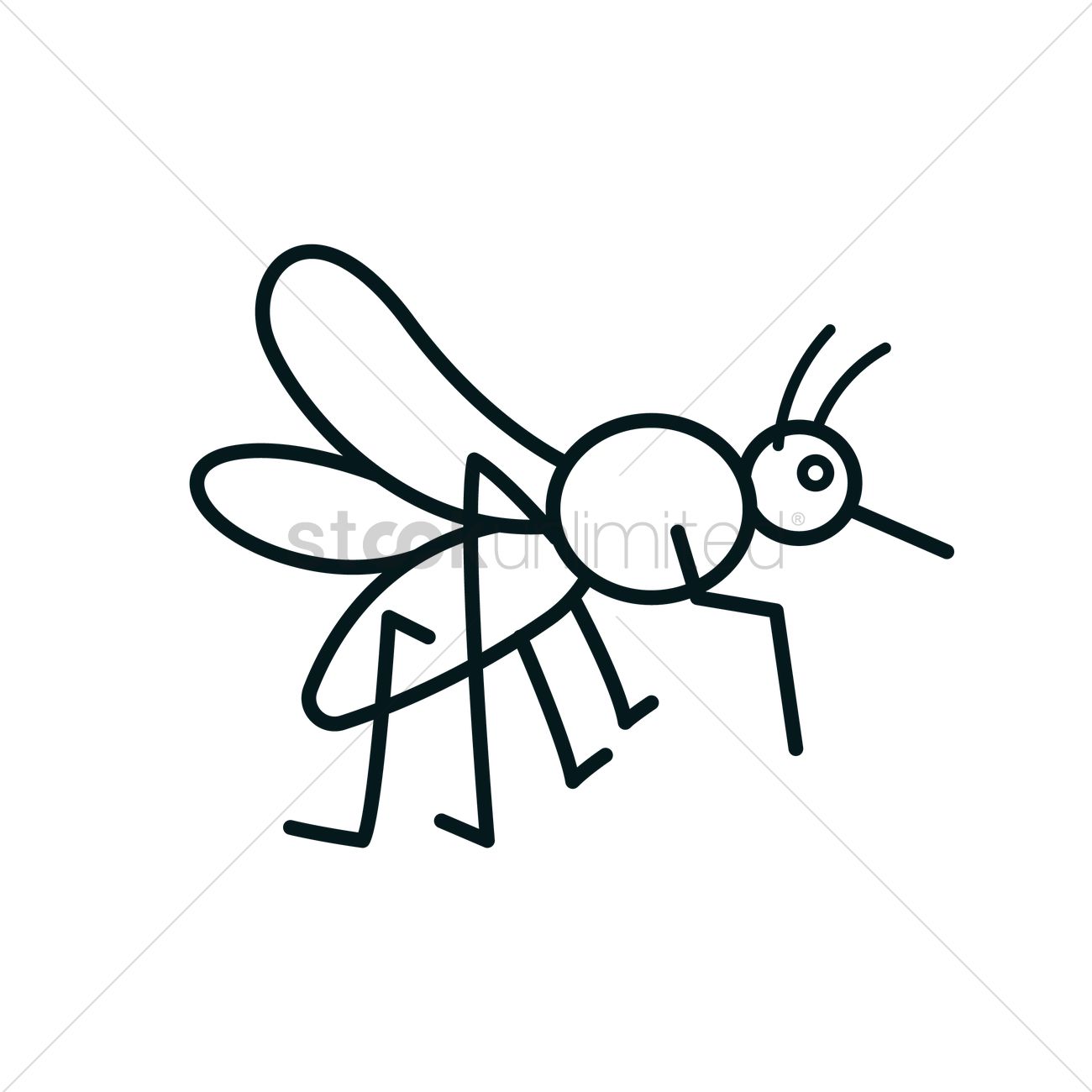 1300x1300 Mosquito Icon Vector Image