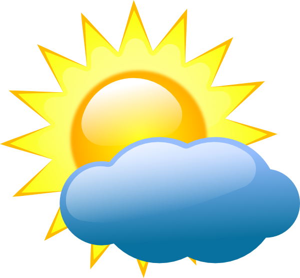 600x555 Sun And Cloud Weather Icon Images