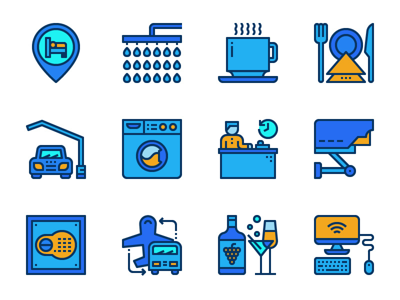 800x600 Hotel Facilities Icons