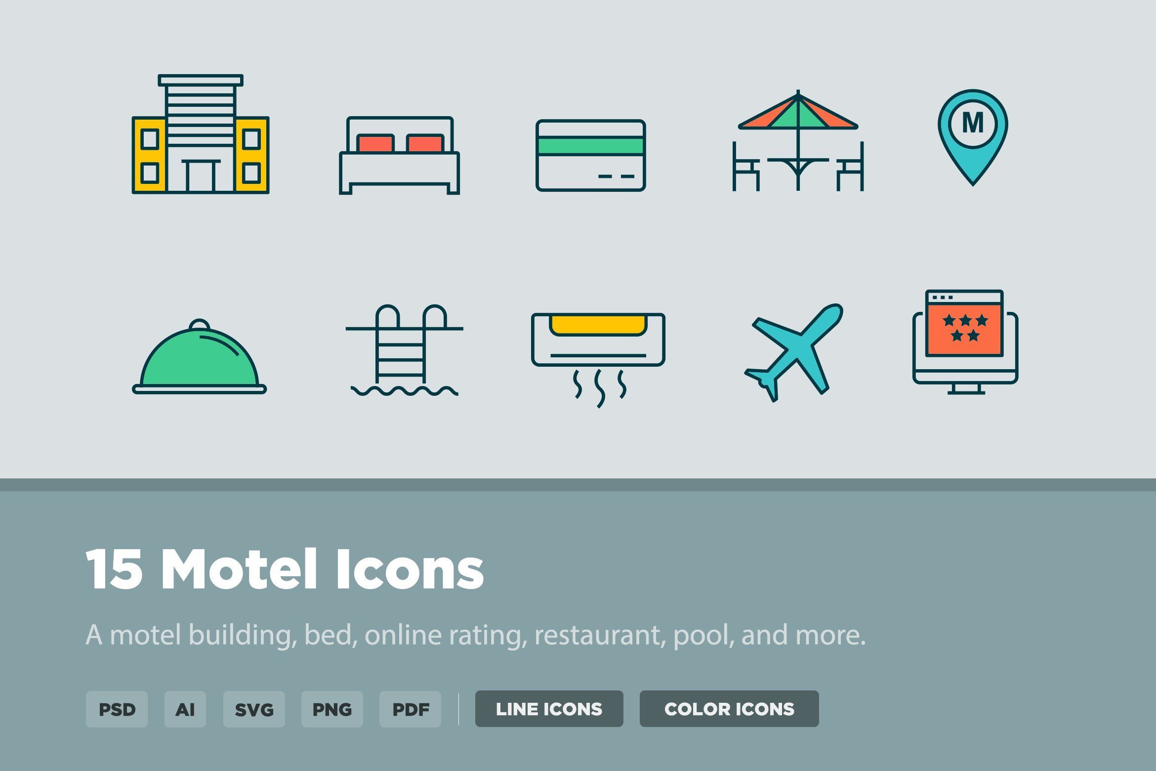 2340x1560 Motel Icon Pack A Full Range Of Icons To Represent A Motel
