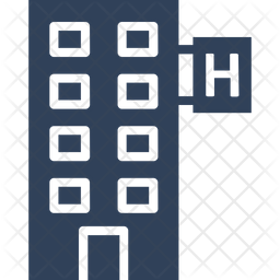 256x256 Motel Icon Of Glyph Style