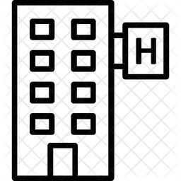 256x256 Motel Icon Of Line Style