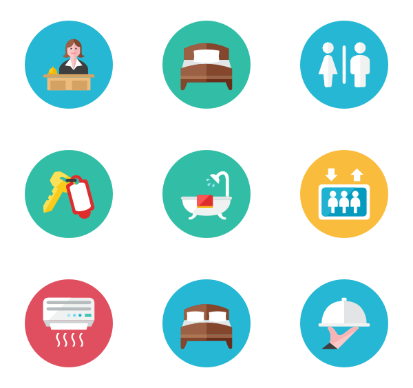 600x564 Motel Icons