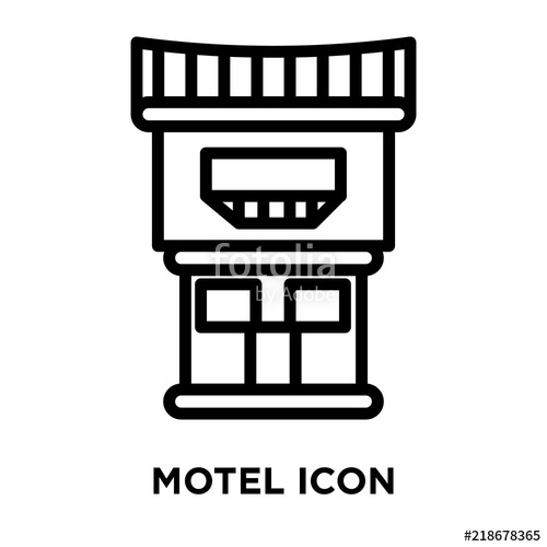 500x500 Motel Icons Isolated On White Background Modern And Editable
