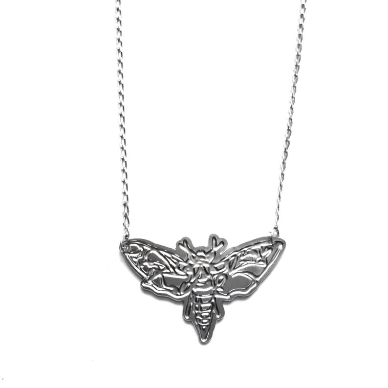 794x794 Moth Necklace Silver Necklace Moth Icon Jewelry Design Chic Etsy