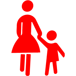 256x256 Red Mother And Child Icon