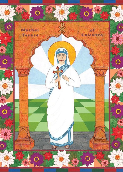 500x700 Mother Teresa Of Calcutta Icon Greeting Card For Sale