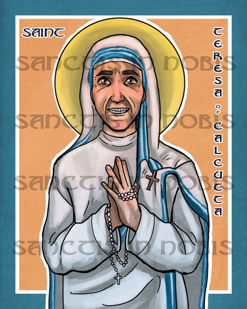 794x993 Saint Teresa Of Calcutta Mother Teresa Catholic Art Print Etsy