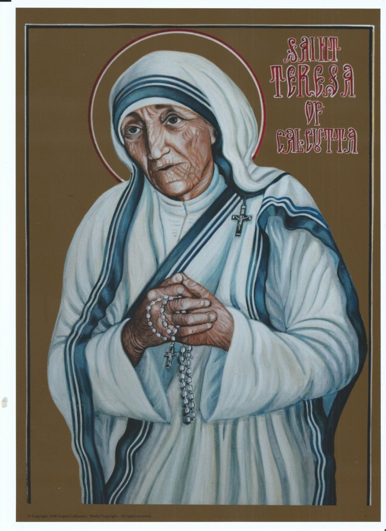 794x1093 Saint Teresa Of Calcutta Mother Teresa Teresa Of Kolkata Etsy