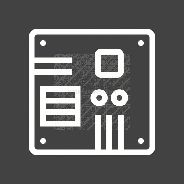 600x600 Motherboard Line Inverted Icon