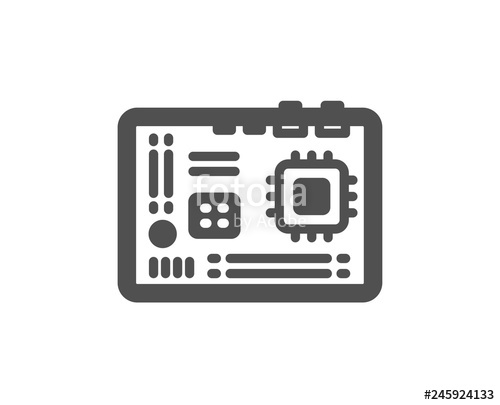 500x405 Motherboard Icon Computer Component Hardware Sign Quality Design
