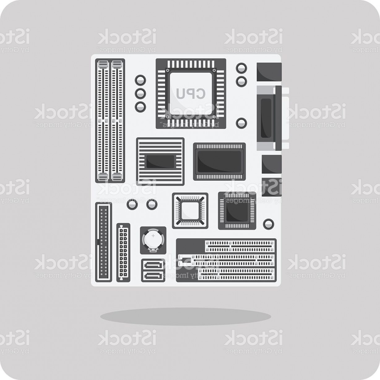 1228x1228 Vector Of Flat Icon Motherboard For Computer Gm Createmepink
