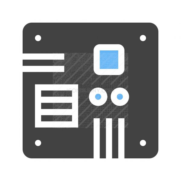 600x600 Motherboard Blue Black Icon