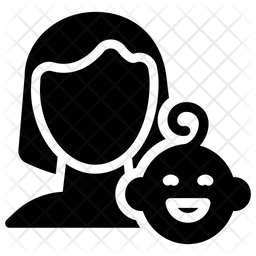 256x256 Motherhood Icon Of Glyph Style