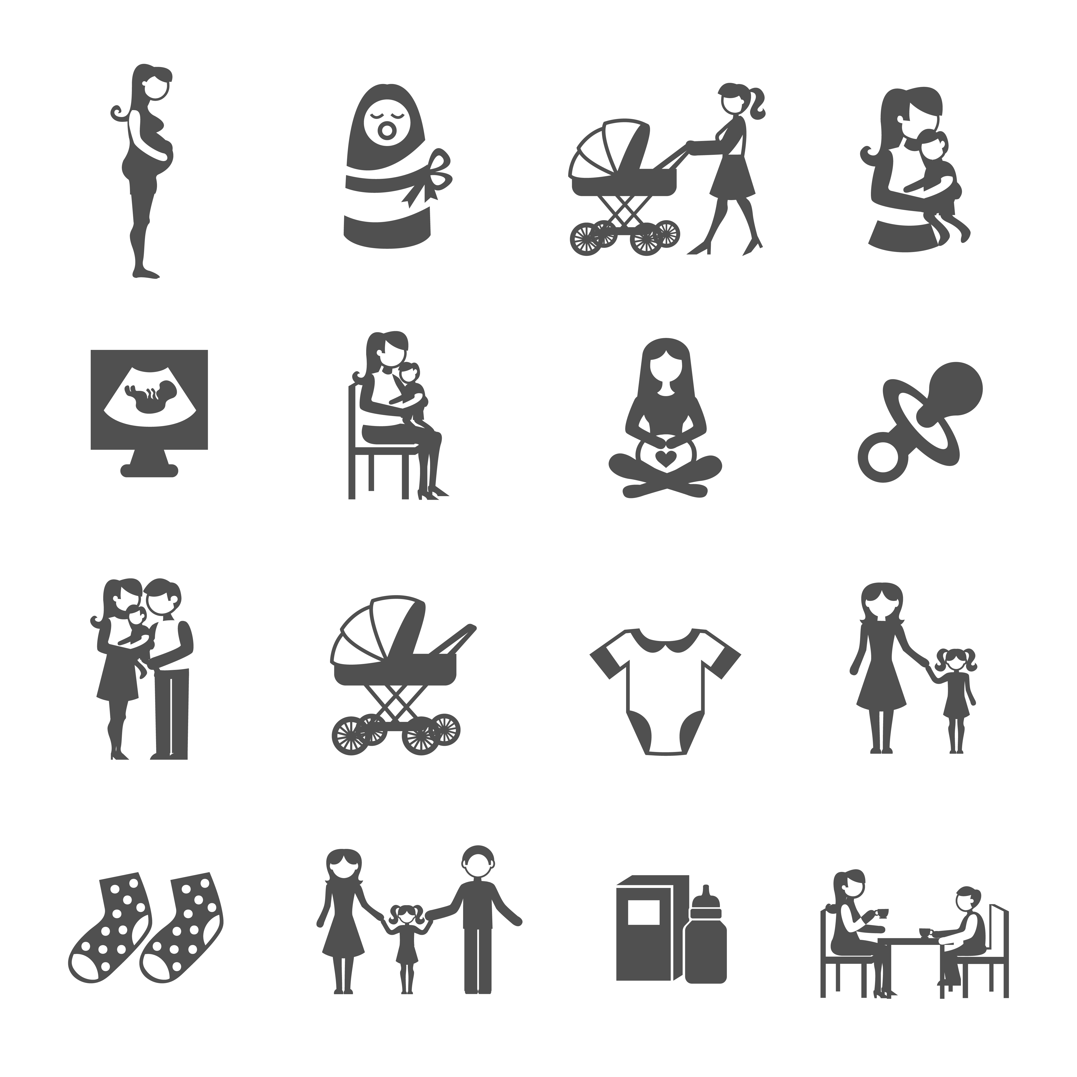 4500x4500 Motherhood Icons Set