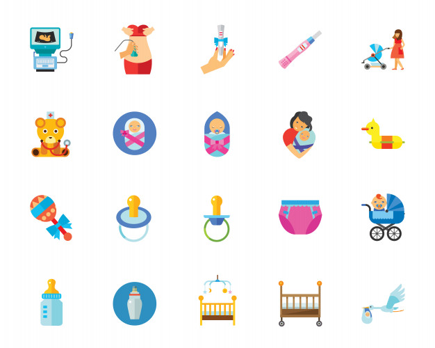 626x500 Motherhood Icon Set Vector Premium Download