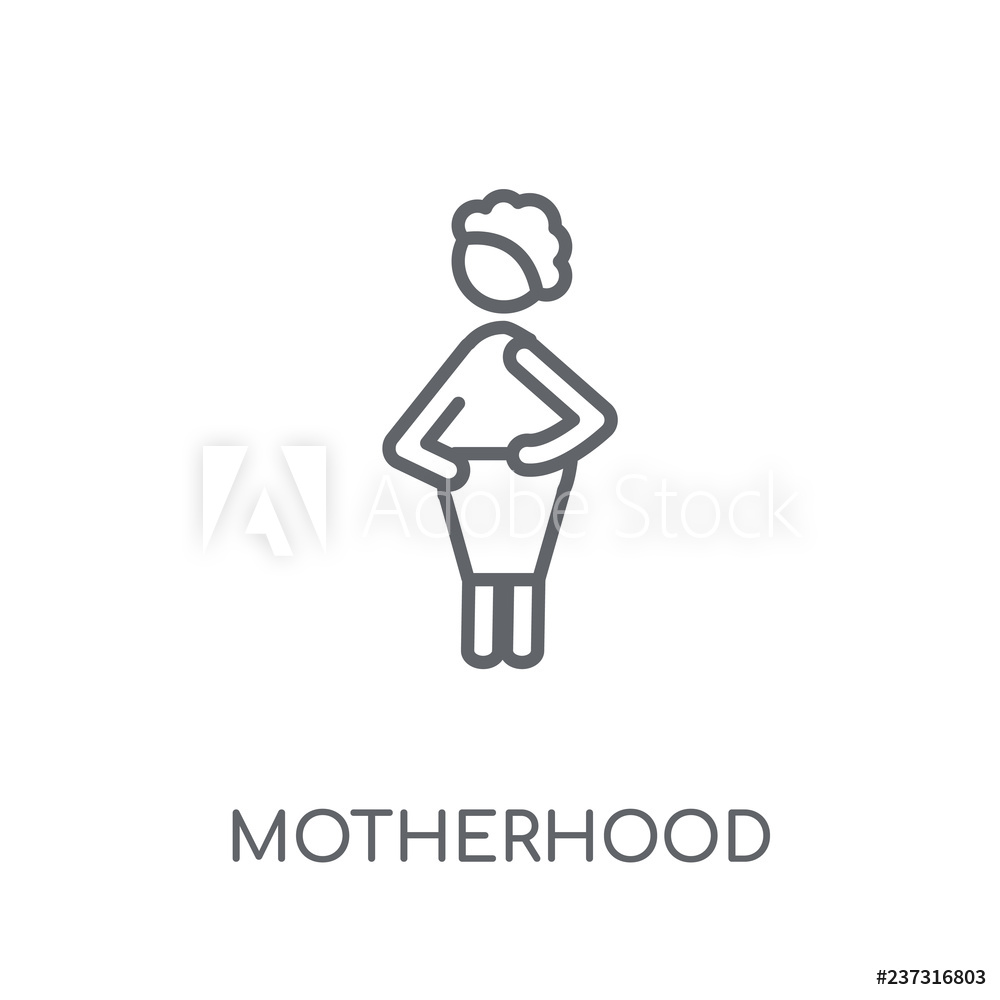 1000x1000 Photo Art Print Motherhood Linear Icon Europosters