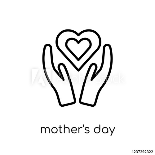 Mother's Day Icon Trendy Modern Flat Linear Vector Mother's Day 500x500 Mother's Day Icon Trendy Modern Flat Linear Vector Mother's Day